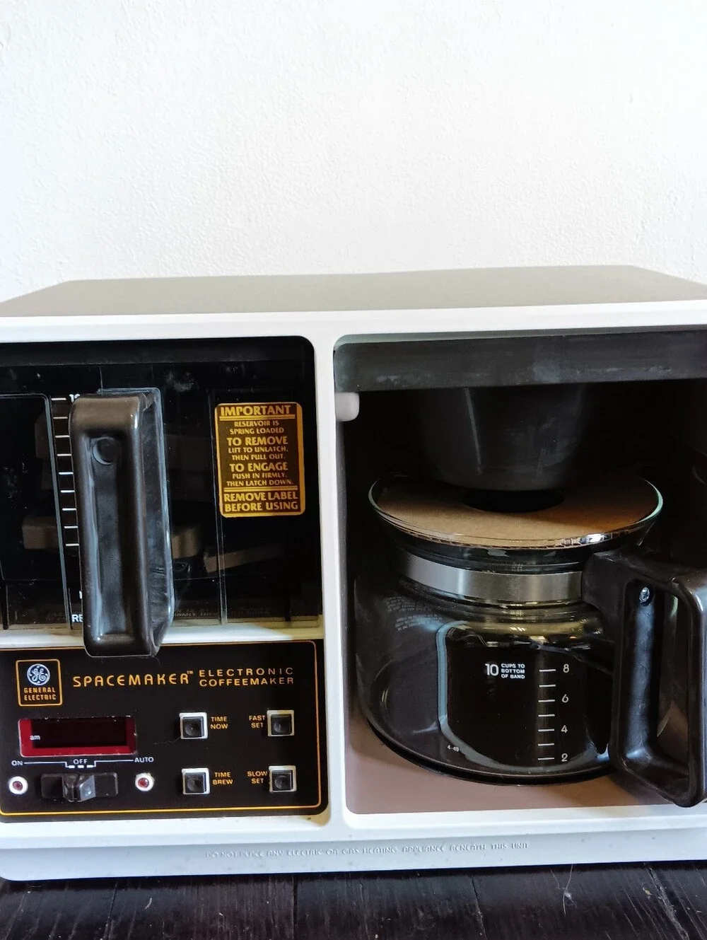 1980s GE Spacemaker Drip Coffeemaker, 80s Under Cabinet Mount Coffee Pot, In Box